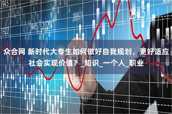 众合网 新时代大专生如何做好自我规划，更好适应社会实现价值？_知识_一个人_职业